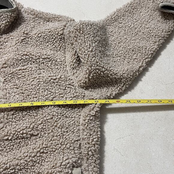 Abercrombie & Fitch Men’s Sherpa Teddy Fleece Zip Up Jacket Outerwear Cozy Large - Picture 8 of 9